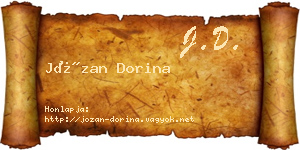 Józan Dorina névjegykártya