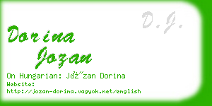 dorina jozan business card